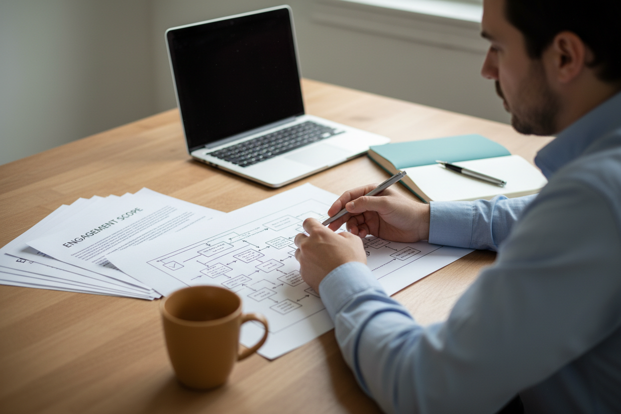 AI Workflow Automation Consultant AI Workflow Automation Consultant illustrated for a business audience