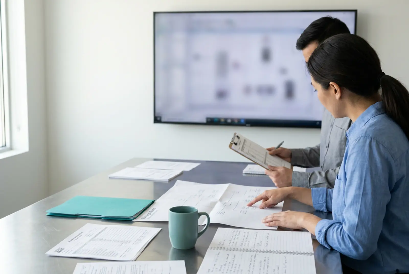Life Sciences Data Governance: quality and data team tracing lineage from lab and manufacturing systems to batch records, three people at a l